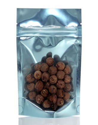 Glossy stand up pouch with window for seed packaging(a)